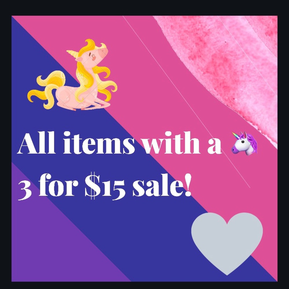 🦄 SALE 3 Items for $15